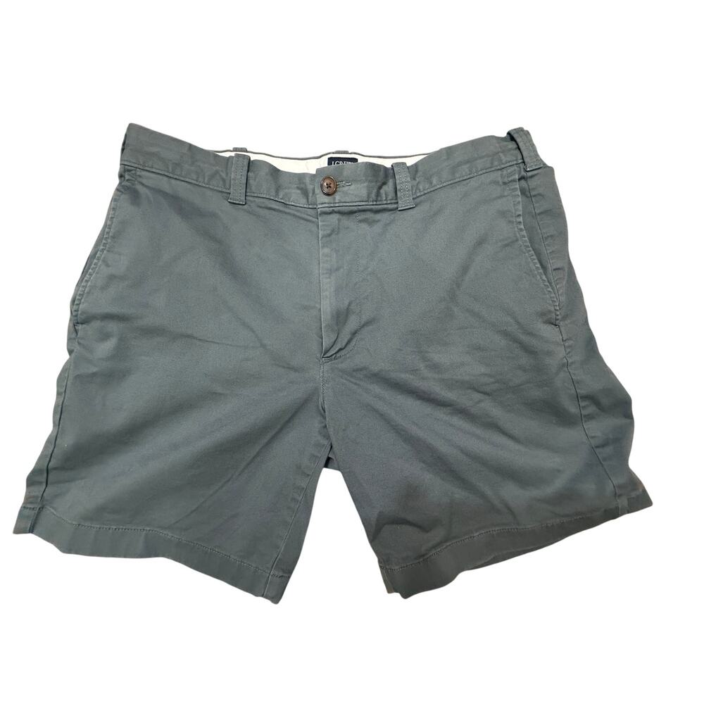 J.Crew Mens 35 Green Chino Shorts 7 Inch Inseam